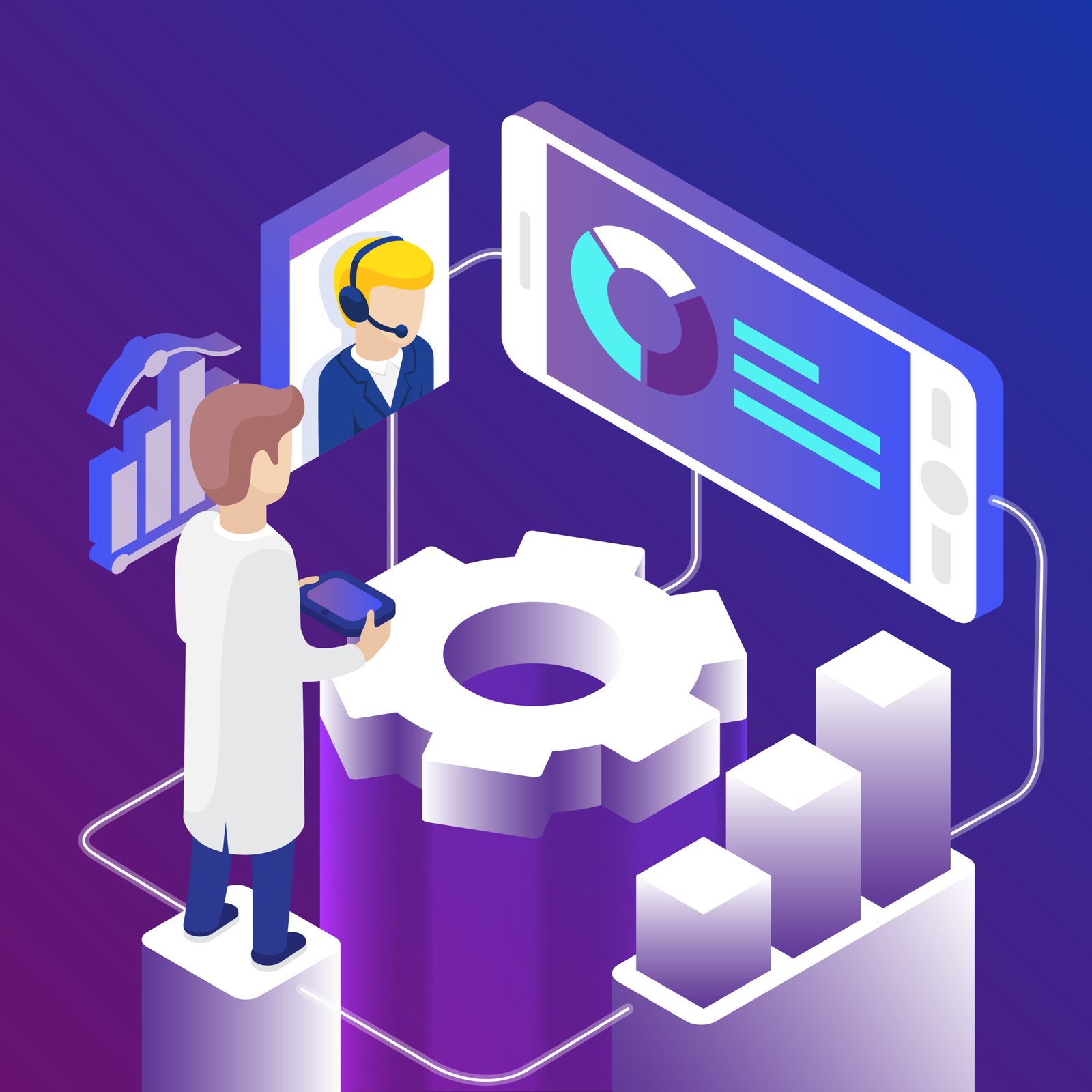 Isometric online technical support